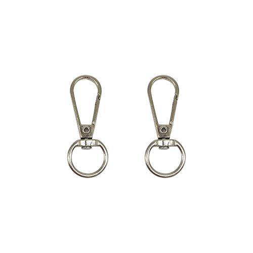 WedDecor Drehbar Klaue Klemmen Trigger Metall Clip Hummer Haken mit Schlüsselring für Schlüsselanhänger, Beutel Zubehör, Gurtband, DIY Leder Handwerk - Silber - 13mm, 13mm von WedDecor
