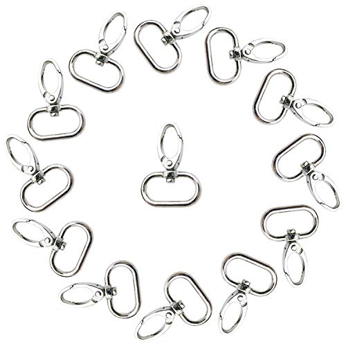 WedDecor Karabinerhaken, 32 mm, silberfarben, drehbar, Karabinerhaken, Taschenverschlüsse, langlebig, leicht, für Gurtband, Rucksack, Verschluss, Starp, Haustierhalsbänder und Taschenzubehör, 25 Stück WedDecor Karabinerhaken, 32 mm, silberfarben, drehbar, Karabinerhaken, Taschenverschlüsse, langlebig, leicht, für Gurtband, Rucksack, Verschluss, Starp, Haustierhalsbänder und Taschenzubehör, 25 Stück von WedDecor