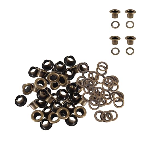 WedDecor Lange Ösen mit Unterlegscheiben, 5 mm, bronzefarben, langlebig, für Lederhandwerk, Bastelarbeiten, Nähen, ideal für Kleidung, Taschen und Scrapbooking, 100 Stück WedDecor Lange Ösen mit Unterlegscheiben, 5 mm, bronzefarben, langlebig, für Lederhandwerk, Bastelarbeiten, Nähen, ideal für Kleidung, Taschen und Scrapbooking, 100 Stück von WedDecor