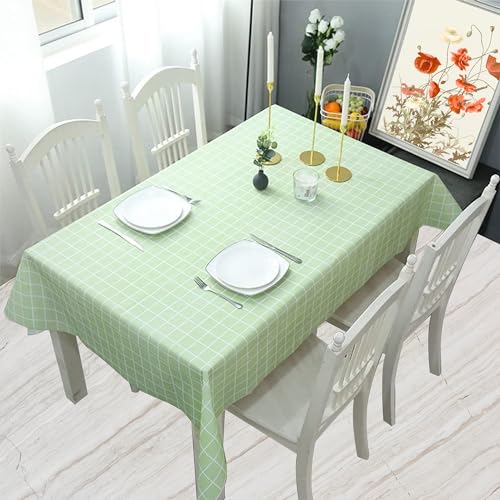 WedDecor PVC-Tischdecke, grün, kariert, groß, rechteckig, Wachstuch, PVC, abwischbar, Tischdecke für Esszimmer, Partys, Küche, Restaurant, Bankette, Veranstaltungen, 2 Stück WedDecor PVC-Tischdecke, grün, kariert, groß, rechteckig, Wachstuch, PVC, abwischbar, Tischdecke für Esszimmer, Partys, Küche, Restaurant, Bankette, Veranstaltungen, 2 Stück von WedDecor