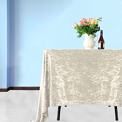 WedDecor Premium Pannesamt-Tischdecke, 137,2 x 137,2 cm, champagnerfarben, quadratisch, glitzernd, weicher Stoff, für Küche, Hochzeit, Bankett und besondere Anlässe, Party-Tischdekoration, 1 Stück WedDecor Premium Pannesamt-Tischdecke, 137,2 x 137,2 cm, champagnerfarben, quadratisch, glitzernd, weicher Stoff, für Küche, Hochzeit, Bankett und besondere Anlässe, Party-Tischdekoration, 1 Stück von WedDecor