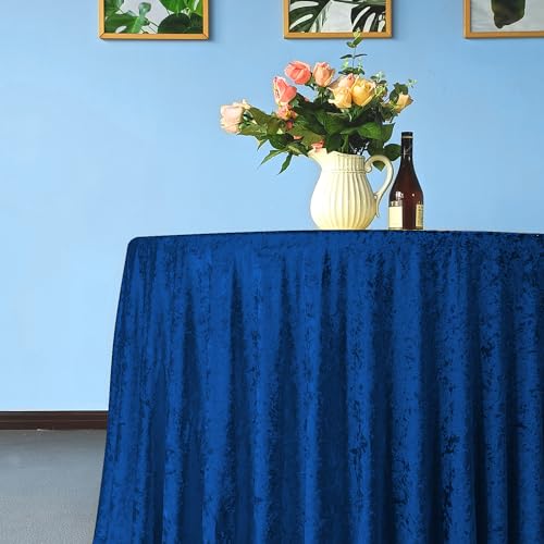 WedDecor Premium Pannesamt-Tischdecke, 228,6 cm, Königsblau, rund, glitzernd, weicher Stoff, Tischdecke für Küche, Hochzeit, Bankett und besondere Anlässe, Party-Tischdekoration, 1 Stück WedDecor Premium Pannesamt-Tischdecke, 228,6 cm, Königsblau, rund, glitzernd, weicher Stoff, Tischdecke für Küche, Hochzeit, Bankett und besondere Anlässe, Party-Tischdekoration, 1 Stück von WedDecor