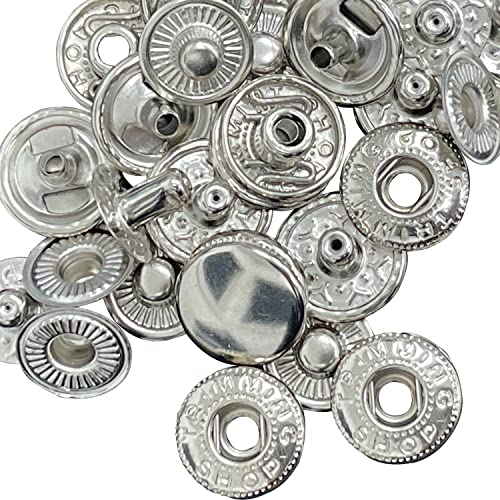 WedDecor S-Feder-Druckknöpfe, 20 mm, 4 Stück, für Lederarbeiten, Nähen, Jacken, Hemden, Stoff, Reparatur, DIY-Projekte, silberfarben, 10 Stück WedDecor S-Feder-Druckknöpfe, 20 mm, 4 Stück, für Lederarbeiten, Nähen, Jacken, Hemden, Stoff, Reparatur, DIY-Projekte, silberfarben, 10 Stück von WedDecor