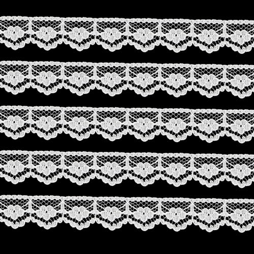 WedDecor Spitzenband mit Kronenmuster, zum Nähen, Hochzeitskleider, dekorativ, für Bastelprojekte, professionelle Verzierung von Kleidung, Dekoration, Zubehör, 18 mm, Weiß, 25 Meter von WedDecor