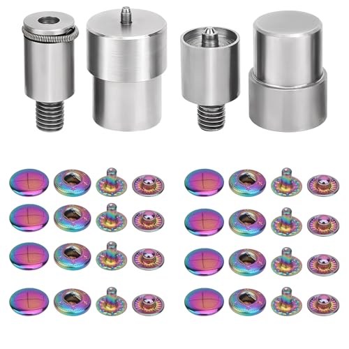WedDecor Vibrant 15 mm S-Feder-Druckknöpfe mit 4-teiligem Befestigungsschablonen-Set | Hochwertige Messing-Druckknöpfe zum Nähen & Schneidern | Ideal für Taschen, Jacken & Bastelverschlüsse WedDecor Vibrant 15 mm S-Feder-Druckknöpfe mit 4-teiligem Befestigungsschablonen-Set | Hochwertige Messing-Druckknöpfe zum Nähen & Schneidern | Ideal für Taschen, Jacken & Bastelverschlüsse von WedDecor
