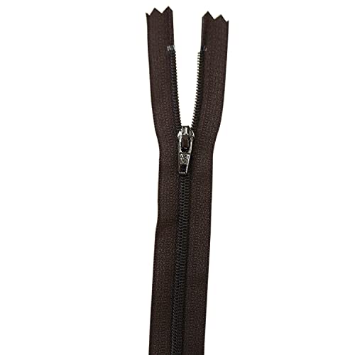 WedDecor YKK geschlossener Nylon-Reißverschluss, braun, Metallzähne, robuster Näh-Reißverschluss für Taschen, Geldbörsen, Kleider, Handwerk, DIY-Nährock, Gepäck, Hosen, 10 cm, 1 Stück von WedDecor