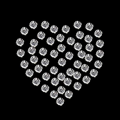 WedDecor Zum Aufnähen Klar Kristall Glitzersteine Strasssteine Edelsteine Top Für Kunst & Basteln, Kleidung, Scrapbooking, Verzierungen Oder Deko, 10mm 50pcs - Durchsichtig, SS12-3.25mm WedDecor Zum Aufnähen Klar Kristall Glitzersteine Strasssteine Edelsteine Top Für Kunst & Basteln, Kleidung, Scrapbooking, Verzierungen Oder Deko, 10mm 50pcs - Durchsichtig, SS12-3.25mm von WedDecor