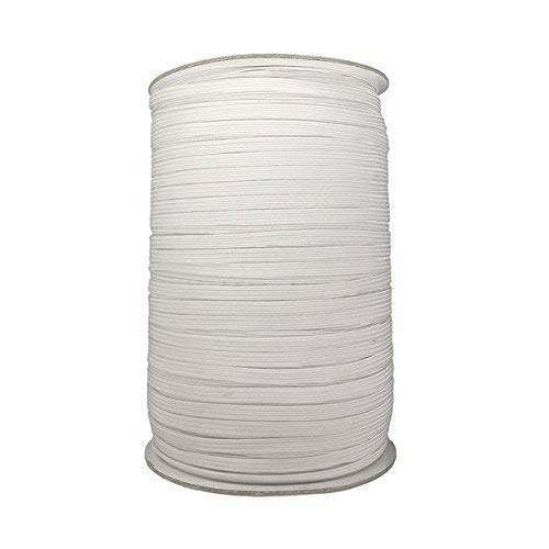 Weißes elastisches Nähgarn, 9 mm, glatte Oberfläche für Strick-, Handwerks- und Bastelzubehör, Felgen- und Bekleidungsherstellung, 100 Meter von WedDecor