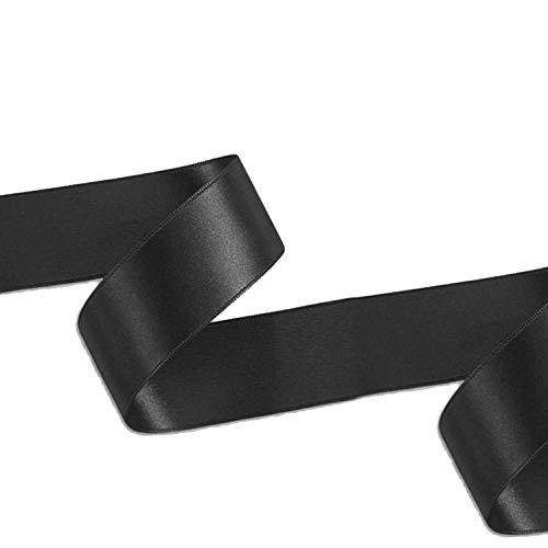 Weddecor Doppelseitiges Satinband aus Polyester, für Kunst und Handwerk, Nähen, Schleifen, Geburtstag, Kleidung, Kleider, Geschenkverpackung, Dekoration für Hochzeit, Schwarz, 40 mm x 1 Meter Weddecor Doppelseitiges Satinband aus Polyester, für Kunst und Handwerk, Nähen, Schleifen, Geburtstag, Kleidung, Kleider, Geschenkverpackung, Dekoration für Hochzeit, Schwarz, 40 mm x 1 Meter von WedDecor