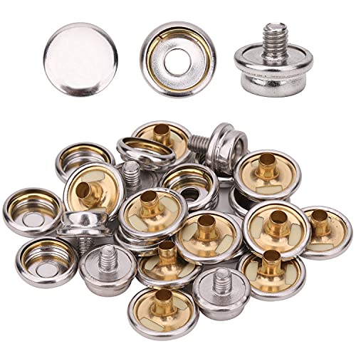 Weddecor Maschine Schraube Druckknöpfe, Snap Verschluss Mit Schraube, Schrauben Snaps für Campervans, Wohnwagen, Markisen, Sofas, Kinder Sitze, Ausrüstung Bezüge - Schraube Länge (5mm), Set of 20 von WedDecor