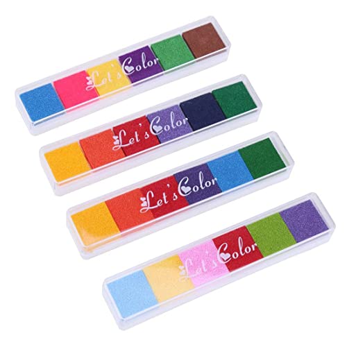 4 Stück Lomofila 24 Farben Stempelkissen-Set - Finger-Rainbow-Tintenkissen Für Gummistempel, Diy Scrapbooking Und Karten-Dekoration 4 Stück Lomofila 24 Farben Stempelkissen-Set - Finger-Rainbow-Tintenkissen Für Gummistempel, Diy Scrapbooking Und Karten-Dekoration von WeddHuis