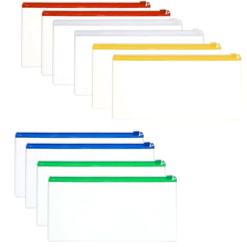 WeddHuis 10 Stück A6 Binder Taschen Klarsichthüllen A6 Ringbuch Budget Planner Deutsch Zubehör Loseblatt Taschen für Geldscheine Aufbewahrung Notizbücher Dokumente WeddHuis 10 Stück A6 Binder Taschen Klarsichthüllen A6 Ringbuch Budget Planner Deutsch Zubehör Loseblatt Taschen für Geldscheine Aufbewahrung Notizbücher Dokumente von WeddHuis