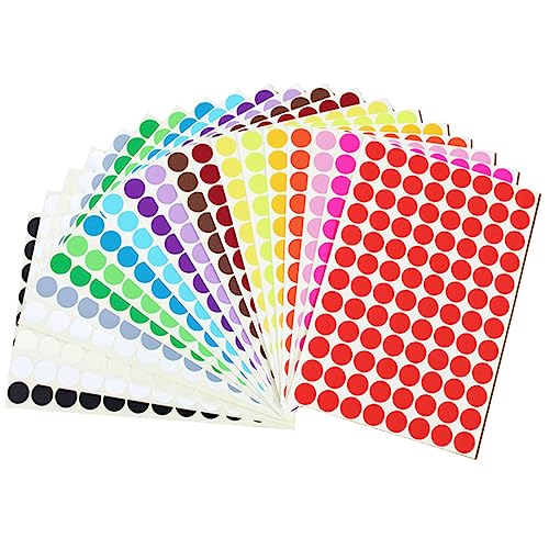 WeddHuis 16 Stück Runde Klebepunkte 16mm selbstklebende Punktaufkleber 16 Farben Farbkodierung Etiketten Markierungspunkte für Büro, Schule, Kalender, Karten-Aufkleber WeddHuis 16 Stück Runde Klebepunkte 16mm selbstklebende Punktaufkleber 16 Farben Farbkodierung Etiketten Markierungspunkte für Büro, Schule, Kalender, Karten-Aufkleber von WeddHuis