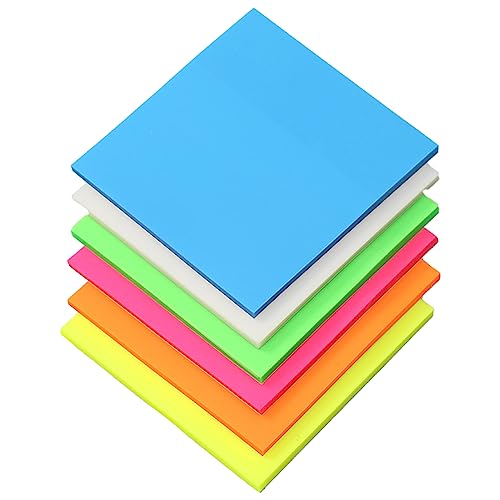 WeddHuis 300 Blätter Bunt Transparente Haftnotizen, Blätter Transparente Haftnotizen, 75x75mm Haftstreifen Selbstklebende, Haftmarker für Seitenmarkierung, Büros, Haushalte,Studenten WeddHuis 300 Blätter Bunt Transparente Haftnotizen, Blätter Transparente Haftnotizen, 75x75mm Haftstreifen Selbstklebende, Haftmarker für Seitenmarkierung, Büros, Haushalte,Studenten von WeddHuis