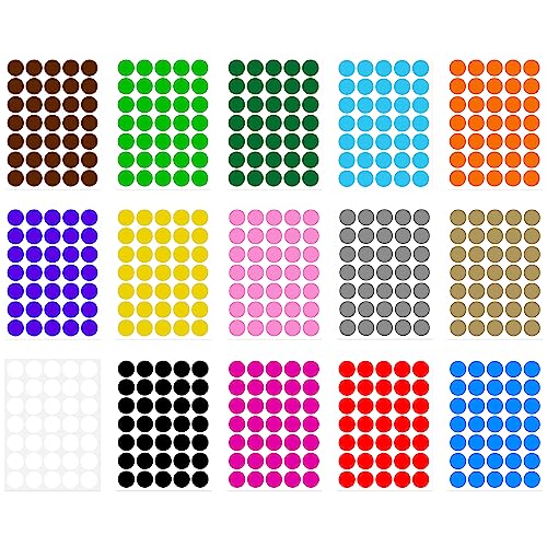 WeddHuis 3060 Stück 10mm Klebepunkte Runde Punktaufkleber Etiketten Markierungspunkte von WeddHuis