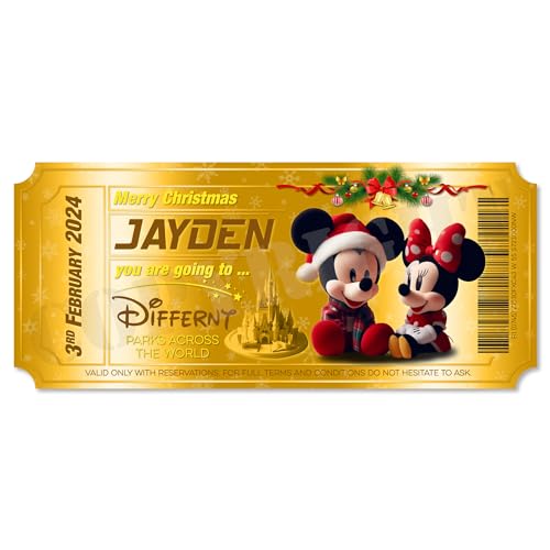 Personalisierbare Karte mit Aufschrift "Merry Christmas Surprise Reveal Ticket" Personalisierbare Karte mit Aufschrift "Merry Christmas Surprise Reveal Ticket" von Wedding Cards