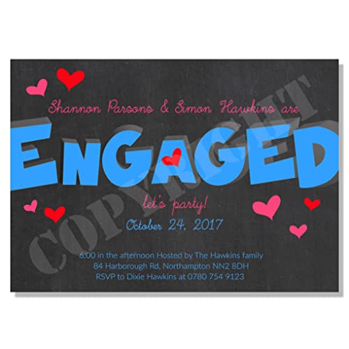 Wedding Cards 10 x Einladungskarten zur Verlobung, A6 Wedding Cards 10 x Einladungskarten zur Verlobung, A6 von Wedding Cards