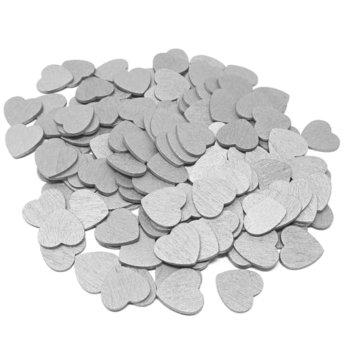Konfetti-Herzen aus Holz, 18 mm, silberfarben, 100 Stück Konfetti-Herzen aus Holz, 18 mm, silberfarben, 100 Stück von Wedding Touches