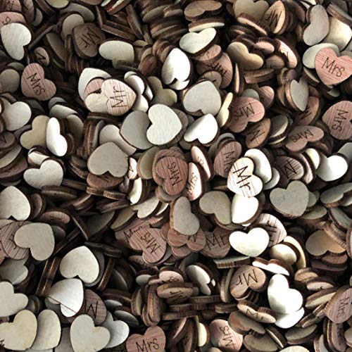 Holzherzen, 15 mm, Aufschrift Mr & Mrs, Shabby Chic, für Scrapbooking, Vintage Konfetti-Herzen – 100 Stück Holzherzen, 15 mm, Aufschrift Mr & Mrs, Shabby Chic, für Scrapbooking, Vintage Konfetti-Herzen – 100 Stück von Wedding Touches