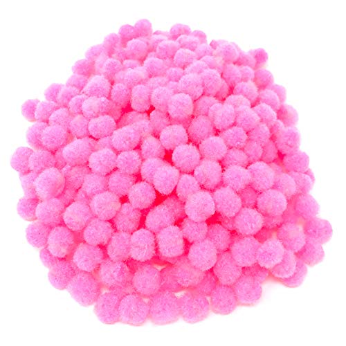 Mini-Pompons, klein, flauschig, 10 mm, Rosa, 100 Stück von Wedding Touches