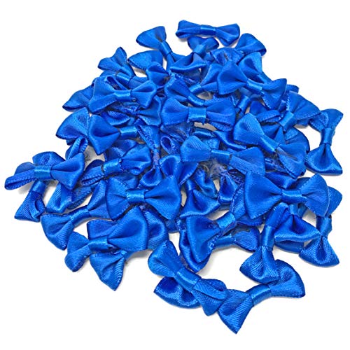 Mini-Schleifen aus Satin, 30 mm, mit flacher Rückseite, Königsblau, Band, königsblau, 30mm x 10mm von Wedding Touches