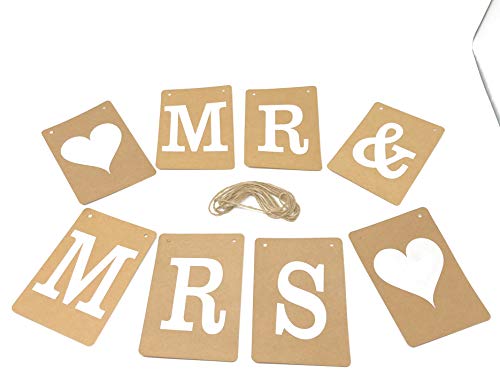 Mr & Mrs Hochzeit Wimpelkette Pappe Vintage quadratisch Hochzeit Dekoration Mr & Mrs Hochzeit Wimpelkette Pappe Vintage quadratisch Hochzeit Dekoration von Wedding Touches