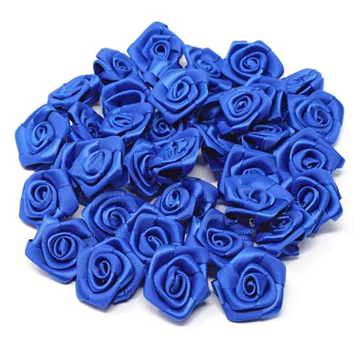 Rosen aus Satinband, dekorative Blumen zum Basteln, 25 mm, Königsblau königsblau Rosen aus Satinband, dekorative Blumen zum Basteln, 25 mm, Königsblau königsblau von DetonTsai