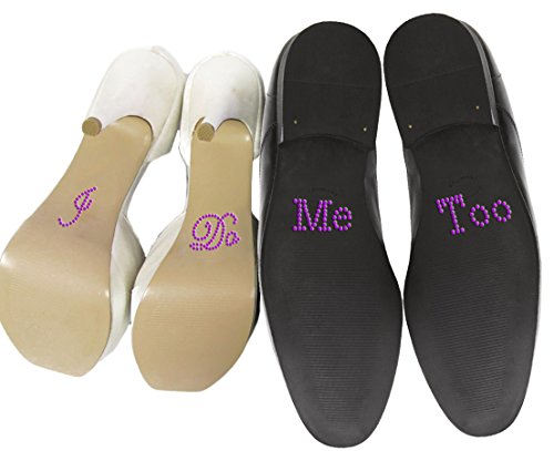 Schuhsticker-Set mit englischsprachiger Aufschrift „I Do“ und „Me Too“ aus Strass, für Hochzeitsschuhe, Aufkleber, Pink Schuhsticker-Set mit englischsprachiger Aufschrift „I Do“ und „Me Too“ aus Strass, für Hochzeitsschuhe, Aufkleber, Pink von Wedding Touches