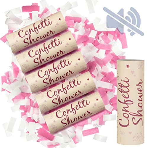 WeddingTree 6 x Konfettiwerfer Hochzeit ohne Knall - Bunter Partyspaß mit Konfetti durch Wurfbewegung - Party Popper als Partydeko für Geburtstage, Silverster und Hochzeiten WeddingTree 6 x Konfettiwerfer Hochzeit ohne Knall - Bunter Partyspaß mit Konfetti durch Wurfbewegung - Party Popper als Partydeko für Geburtstage, Silverster und Hochzeiten von WeddingTree