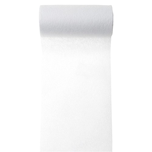 Servietten-/Tischband "Vlies", weiß, 10 m - Elegantes Tischband in Weiß aus Vlies zur Dekoration von Weddix