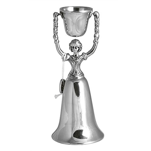Weddix Brautbecher Elise aus Zinn, 17 cm - originell stilvoll Hochzeitsbecher für EIN besonderes Hochzeitsgeschenk mit Symbolkraft von Weddix