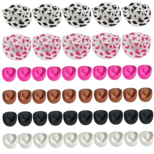 50 PCs Mini Cowboy Hüte Plastik Tiny Cowboy Hut süße Mini -Cowboy -Hüte für Crafts Western Mini Hüte für Crafts Party Dollhouse Dekoration (Multi -Color) Mini Cowboy Hüte, winziger Cowboyhut, Mini Co von Wedhapy