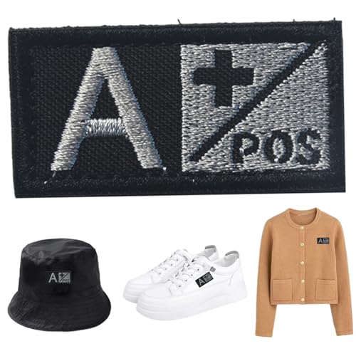 Blutgruppenabzeichen, Nylon, besticktes Moralemblem, Applikationen, dekorative Aufnäher, Stil A POS von Wedhapy