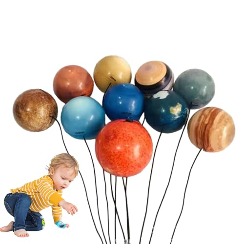 Sonnensystem-Modell 10-teiliges Solarsystem-Mobile aus weichem PU hängende Planeten mit Seil für die Weltraumparty im Kinderzimmer Sonnensystem-Modell 10-teiliges Solarsystem-Mobile aus weichem PU hängende Planeten mit Seil für die Weltraumparty im Kinderzimmer von Wedhapy