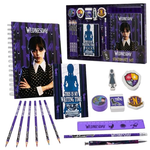 Wednesday Schreibset Mädchen 16 Stück Notizbuch A5 & A6. Stifte Mädchen, Kugelschreiber, Radiergummi Mädchen Geschenke Wednesday Schreibset Mädchen 16 Stück Notizbuch A5 & A6. Stifte Mädchen, Kugelschreiber, Radiergummi Mädchen Geschenke von Wednesday