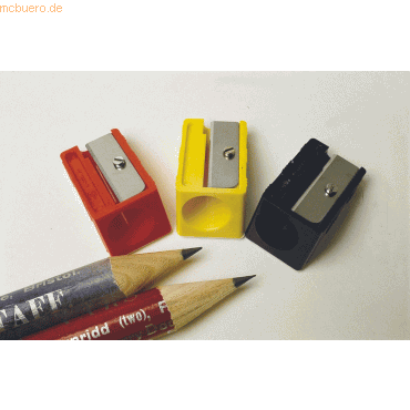 12 x Wedo Bleistiftspitzer für dicke Stifte farbig sortiert von Wedo