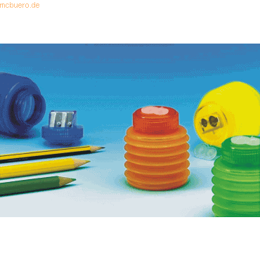 6 x Wedo Doppel-Dosenspitzer SOFTIE DOPPEL Ice für 8 und 11mm farbig s von Wedo