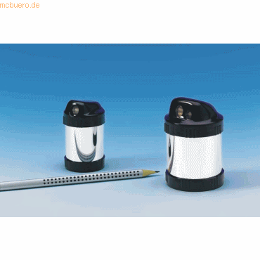 Wedo Doppel-Dosenspitzer Streamline für 8 und 11mm schwarz/chrom von Wedo