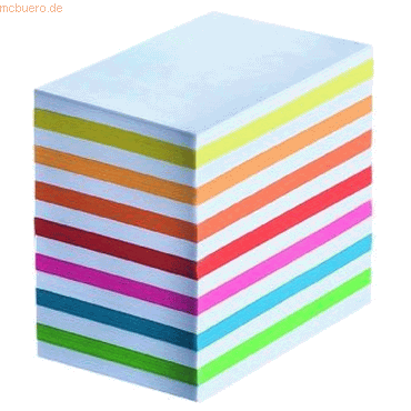 9 x Wedo Zettelbox-Ersatzpapier 700 Blatt 5,5x9cm mehrfarbig von Wedo