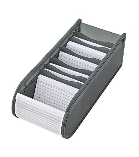 Wedo 2508012 Lernkartei A8, Rolloverschluss, 6 Stützplatten inklusiv 100 Karten 21.7 x 9.2 x 7.3 cm, grau Wedo 2508012 Lernkartei A8, Rolloverschluss, 6 Stützplatten inklusiv 100 Karten 21.7 x 9.2 x 7.3 cm, grau von WEDO