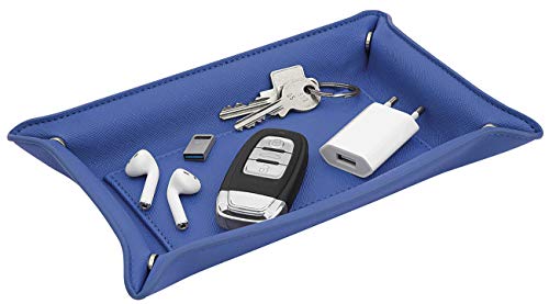 Wedo 75025003 Hosentaschen Depot, Aufbewahrungsablage ca. 23 x 15 x 3, 5 cm, Pflegeleichtes Kunstleder, Blau Wedo 75025003 Hosentaschen Depot, Aufbewahrungsablage ca. 23 x 15 x 3, 5 cm, Pflegeleichtes Kunstleder, Blau von WEDO