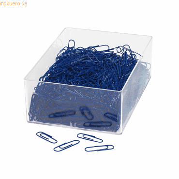 Wedo Büroklammern 27mm kunststoffummantelt VE=1000 Stück blau von Wedo
