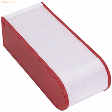 Wedo Karteibox A8 500 gefüllt rot Lernkartei von Wedo