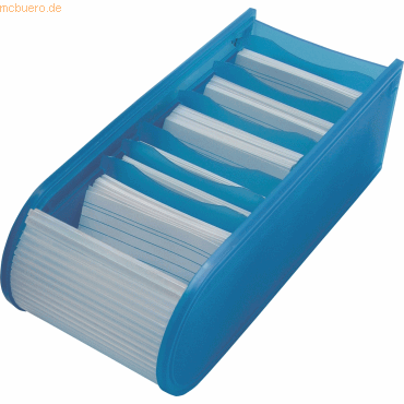 Wedo Lernkartei A8 quer gefüllt blau von Wedo