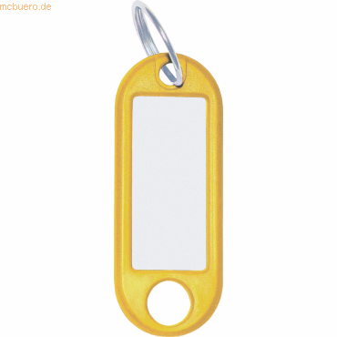 Wedo Schlüsselanhänger mit Ring 18mm VE=10 Stück gelb von Wedo
