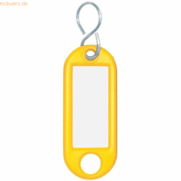 Wedo Schlüsselanhänger mit S-Haken VE=10 Stück gelb von Wedo