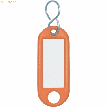 Wedo Schlüsselanhänger mit S-Haken orange VE=10 Stück von Wedo