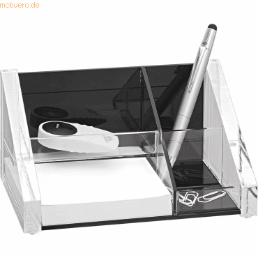 Wedo Schreibtischbutler Exclusiv Acryl incl. Zettelbox 150 Blatt glask von Wedo