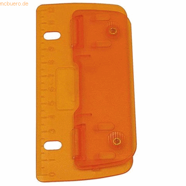 Wedo Taschenlocher 8cm Kunststoff orange von Wedo