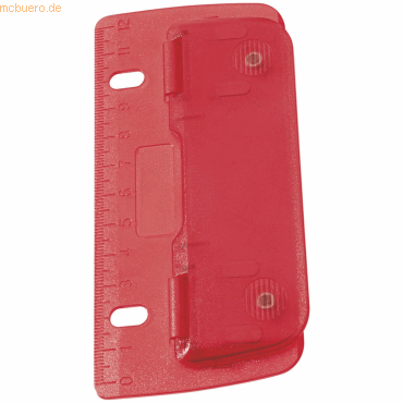 Wedo Taschenlocher 8cm Kunststoff rot von Wedo